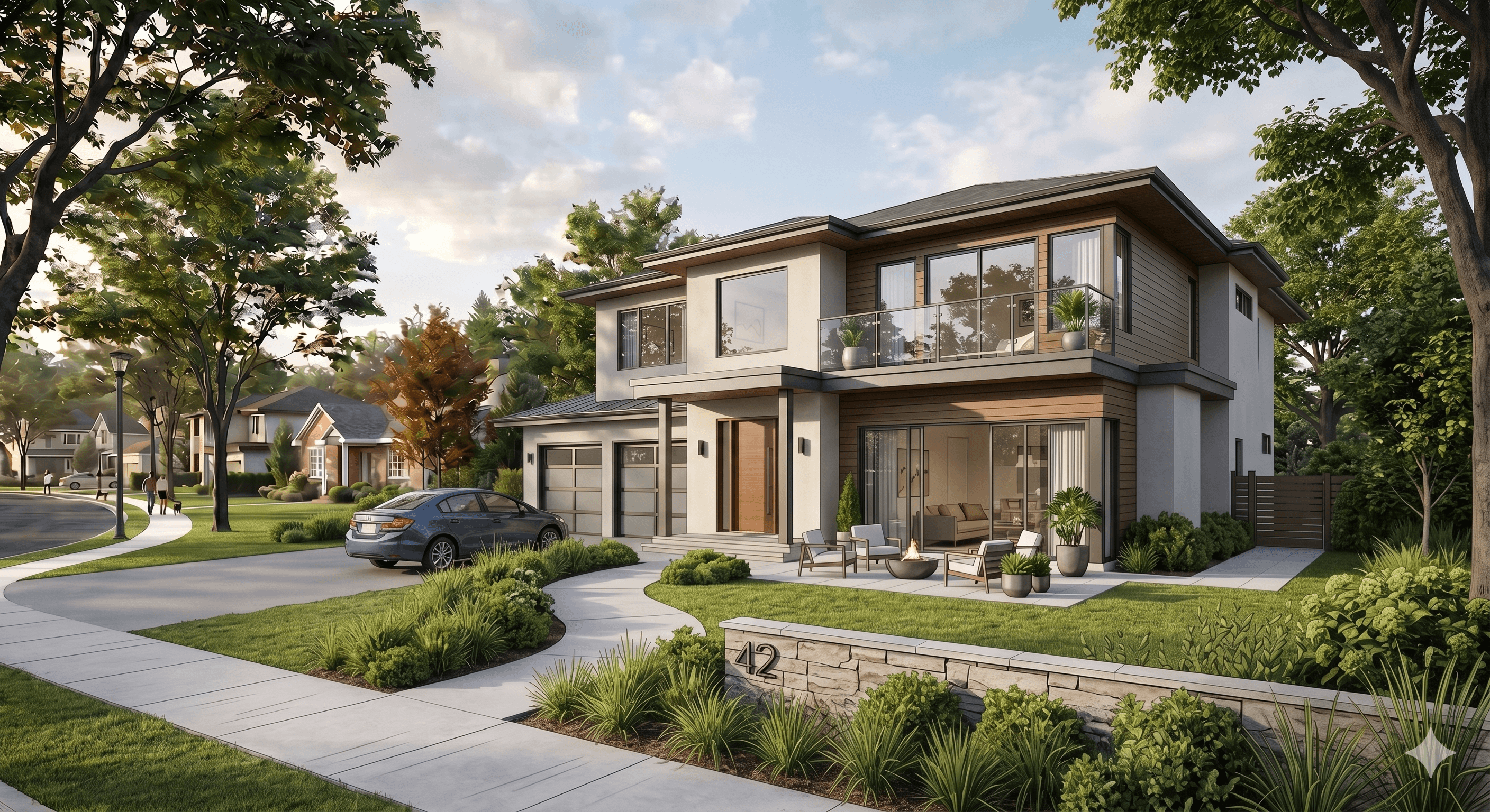 A fully built house